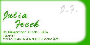 julia frech business card