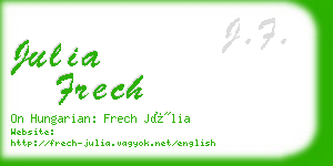 julia frech business card